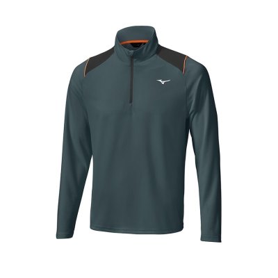 Baselayer Mizuno Breath Thermo Elite 1/4 Zip Hombre Azul Marino - Chile M782FKWQUM
